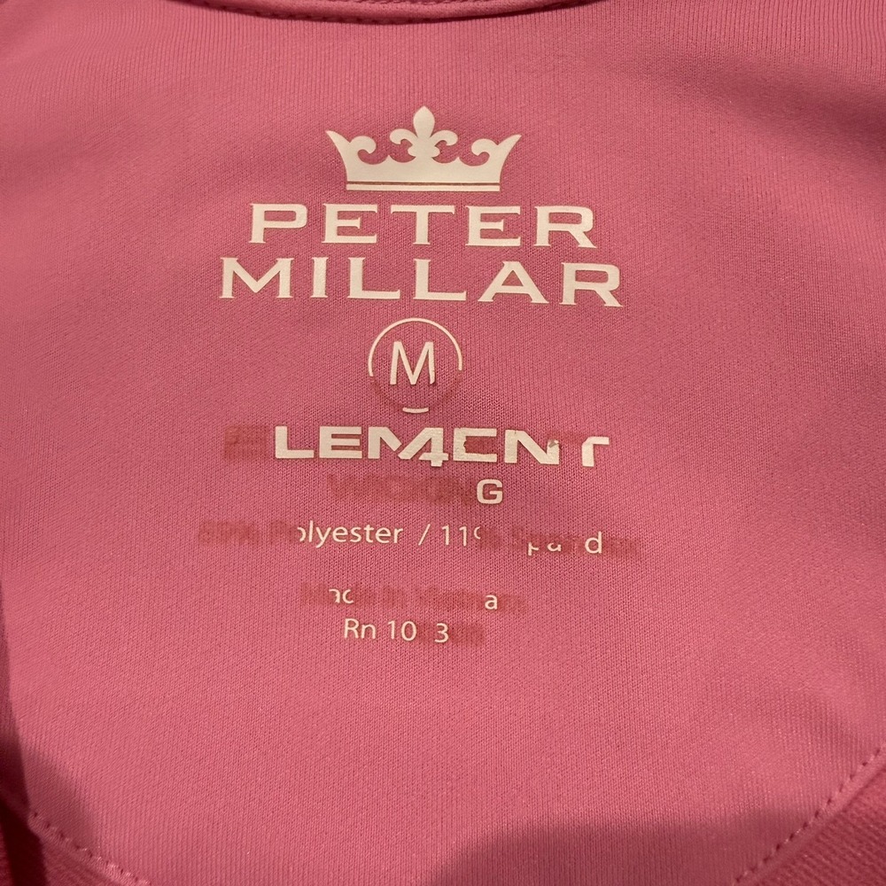 Peter Millar Shirt Womens Element Purple Quarter Zip Pullover Sz M - Picture 4 of 7